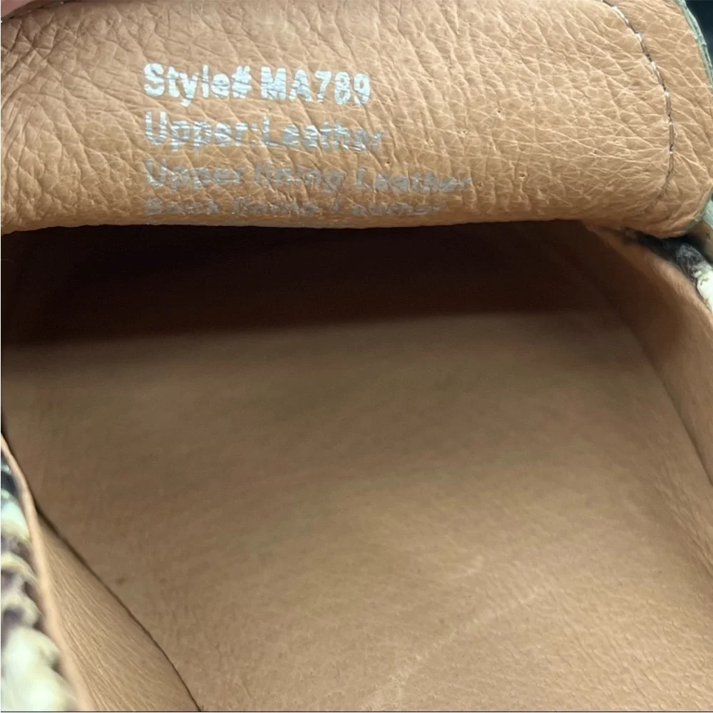 MADEWELL NEW THE ALEX LOAFERS SNAKE EMBOSSED LEATHER DEEP WOODLAND MULTI SNAKE - Picture 9 of 10